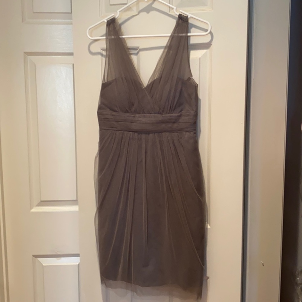 Jenny Yoo Adele bridesmaid dress. Gray. Size 4.